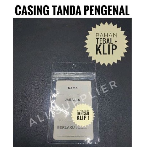 CASING ID CARD HOLDER DENGAN KLIP ANTI BASAH / TANDA PENGENAL COVER