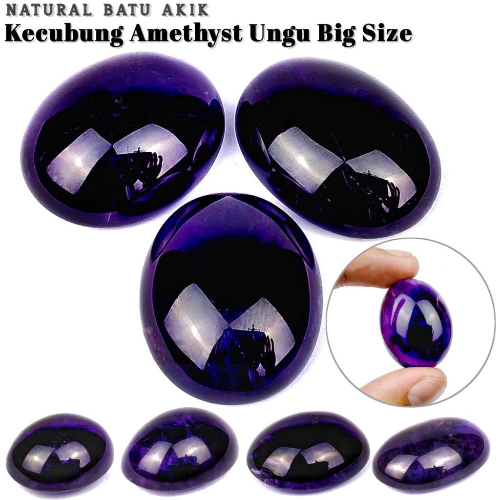 Natural Batu Akik Kecubung Amethyst Ungu Big Size Liontin