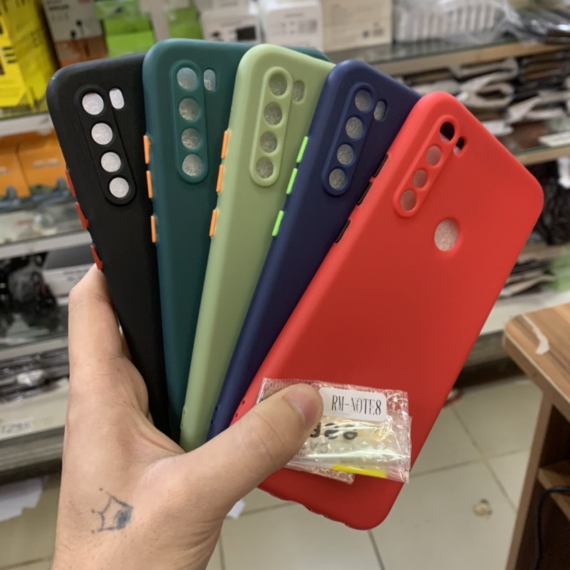 Case Candy Xiaomi Redmi Note 8 - Softcase Tpu Macararon Protective Camera Button Colour - UA