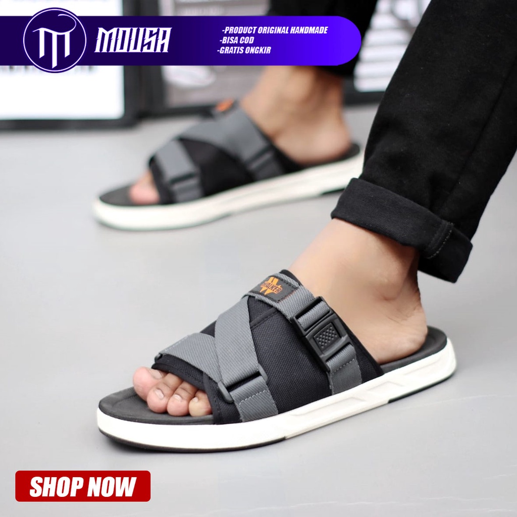 Sandal Slide Sandal Pria Sendal Flip Flop Ringan Terbaru Kekinian Mousa Vet