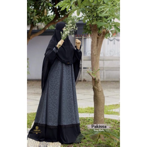SET PAKISSA AUTUM DRACK GREY KHIMAR NP BY. DUTA BUSANA