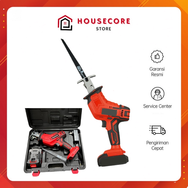 Reaim Chainsaw Gergaji Rantai Gergaji Elektrik Mini Portable Genggam Lithium Charger gergaji mesin