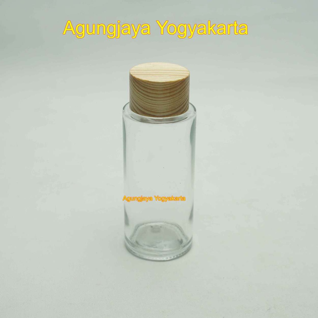 Botol Kaca Serum 50 ml Cilinder Clear Original Ulir / Botol Kaca 50 ml / Botol Kosmetik / Serum Kaca