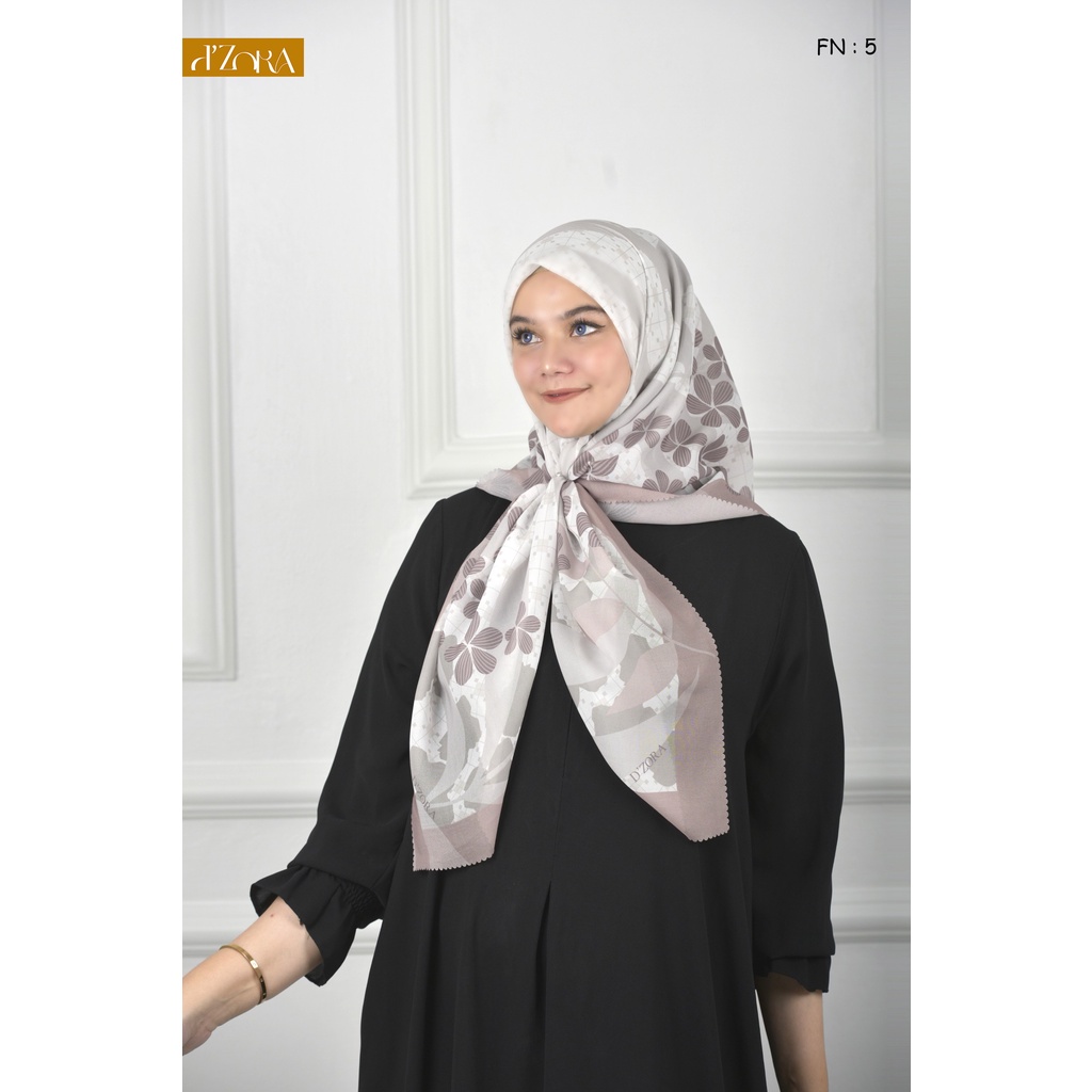 d'ZORA HIJAB KERUDUNG MOTIF SEGI EMPAT MOTIF