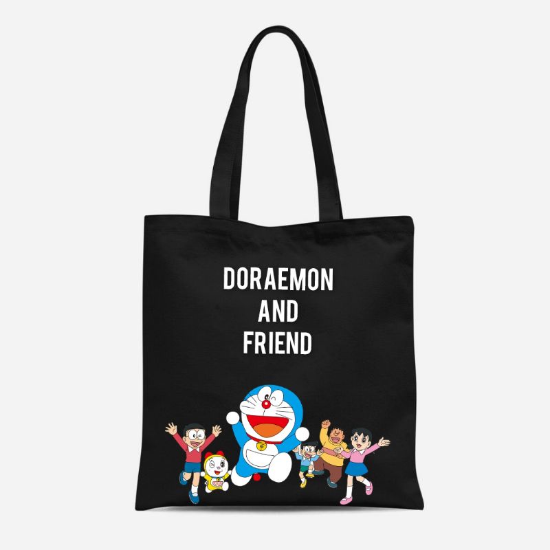 TOTEBAG DORAEMON AND FRIEND SEMI CANVAS TERMURAH