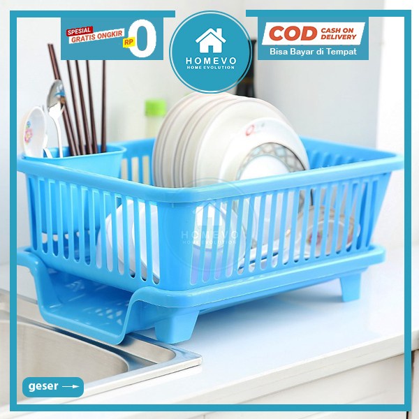 DStore22 Tempat Piring Basah Rak Pengering Piring Plastik Tempat Penyimpanan PROMO 2280