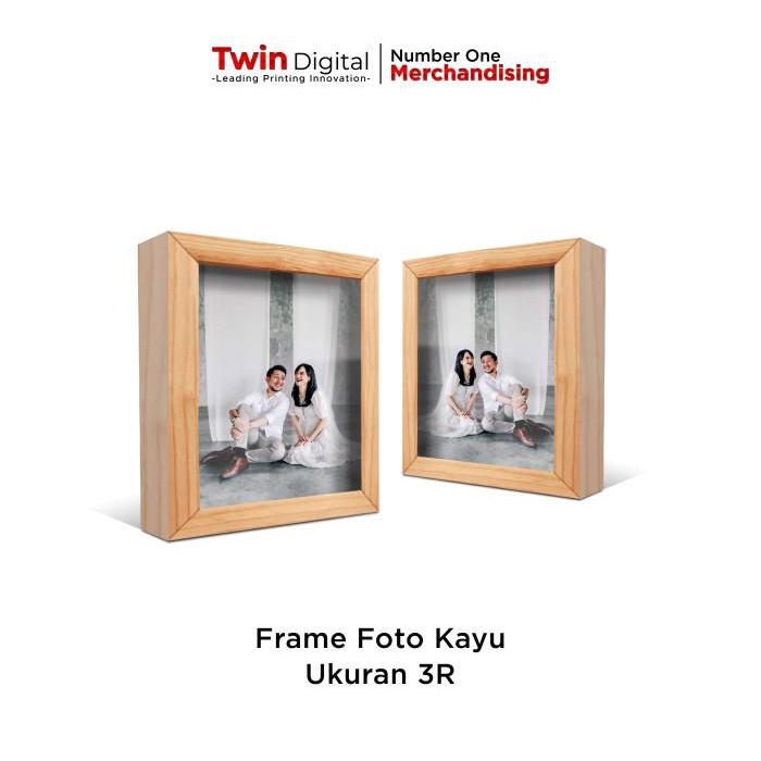 Bingkai Minimalis Frame Foto Kayu Jati Belanda 3R - Pigura 12,7X11,8Cm 38
