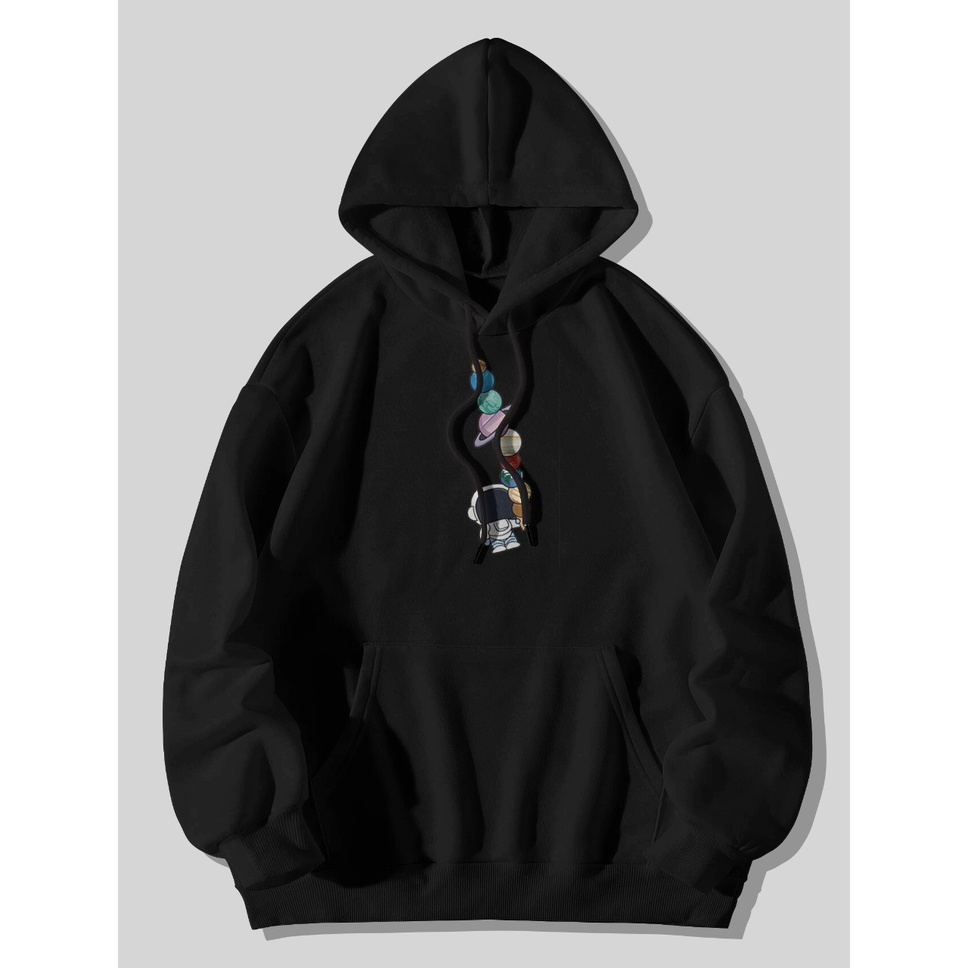 JUMPER NASA PLANET HOODIE PLANET BARIS BLACK ALL VARIAN WARNA TERBARU| SWEATER UNISEX PREMIUM