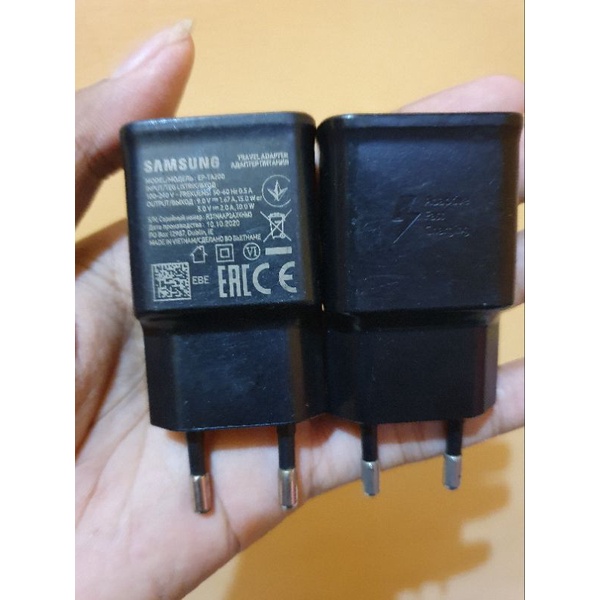 adaptor charger original bawaan hp samsung fast charging ukir hitam A51 A50S A21S dll