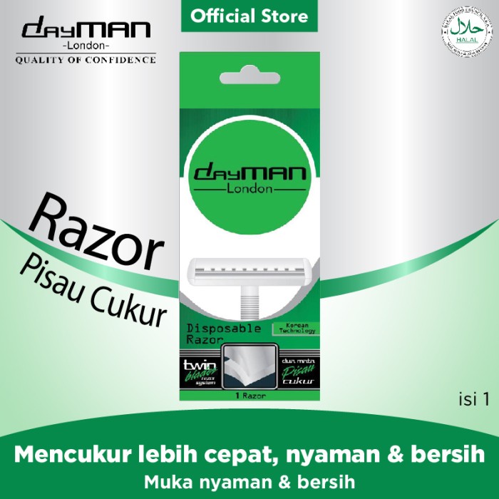 Dayman Razor Twin Blade (With Lubricant/Pelicin) isi 1 pcs