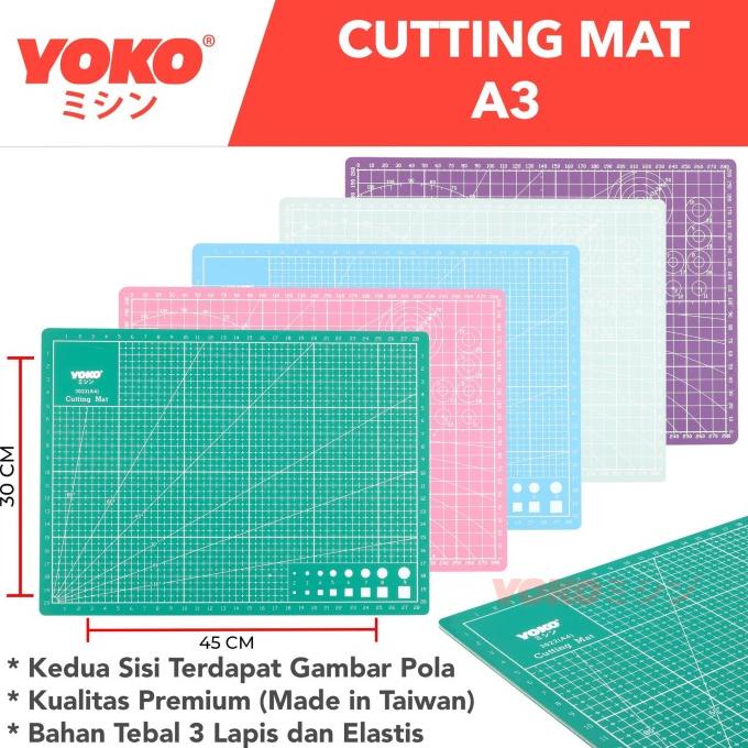 

Terlaris Cutting Mat 9Sea Ukuran - A3 45x30cm/Double Side - Dua Sisi (Nine Sea) Termurah