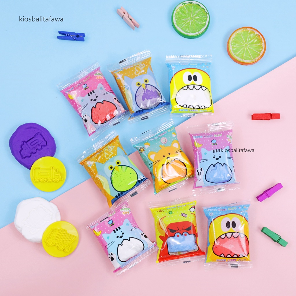 (SATUAN) Mainan Anak Clay Toy / Polymer Clay Play Doh Kreasi Anak Laki Perempuan Slime Lilin Plastisin Babycinnamon