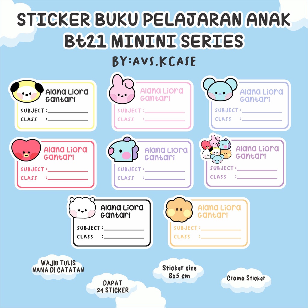 

STIKER BUKU BT21 MININI