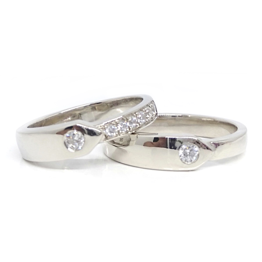 Cincin Tunangan Couple Perak Asli Ukir Nama A44