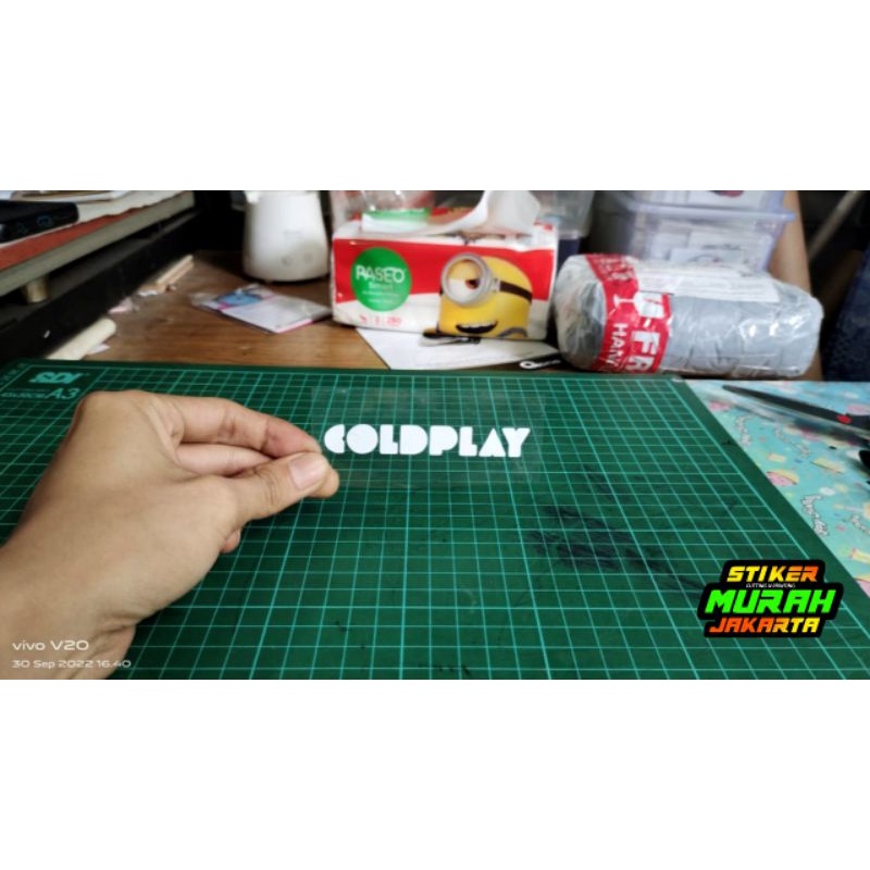 STIKER COLDPLAY STICKER CUTTING TRANSPARAN LOGO DLL