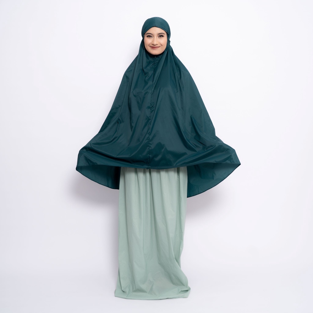 ALIF MUKENA MINI TWO TONE PARASUT PREMIUM KOREA TRAVEL - NATURE ( MKN-334 )