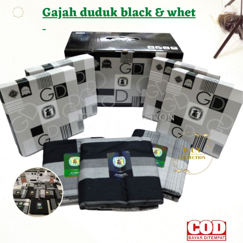 SARUNG GAJAH DUDUK BLACK N WETH