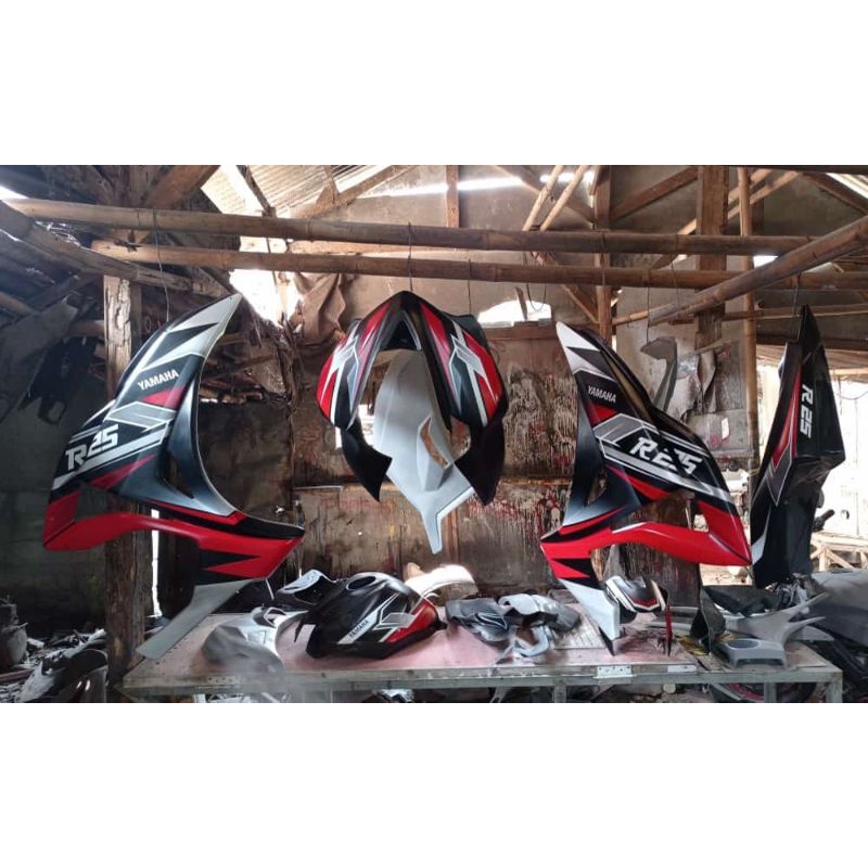 Full fairing model R25 untuk vixion 2013 NVL mega pro karbu
