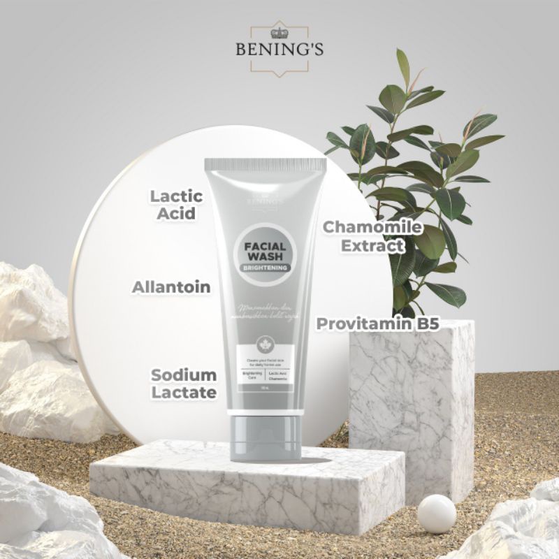 Facial Wash Brightening Benings Skincare by Dr Oky (Benings Clinic) Lactic Acid