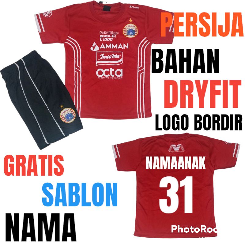 setelan Jersey ARSENAL umur 2-12 thn/SETELAN JERSEY BOLA PERSIJA/BAHAN DRYFIT UNTUK ANAK UMUR 1-12 THN