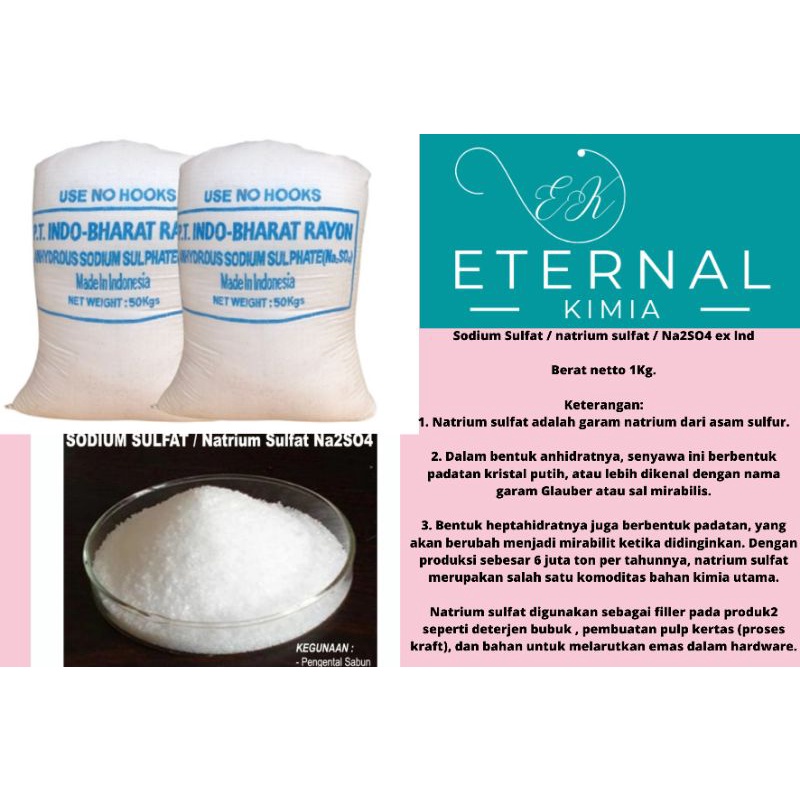 Jual sodium sulfat 1 kilo Shopee Indonesia