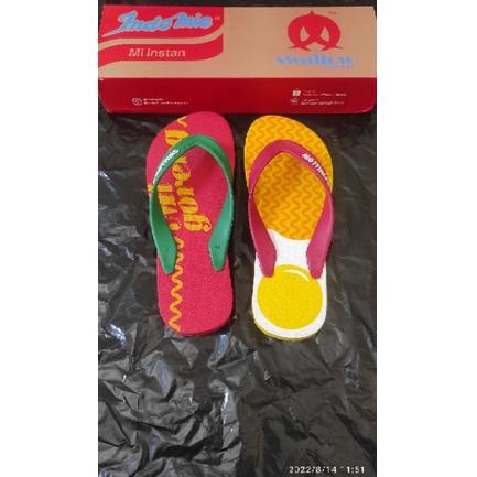 [P-O1O-❤] swallow sandal jepit indomie desain mie time ukuran 42_siap dikirim