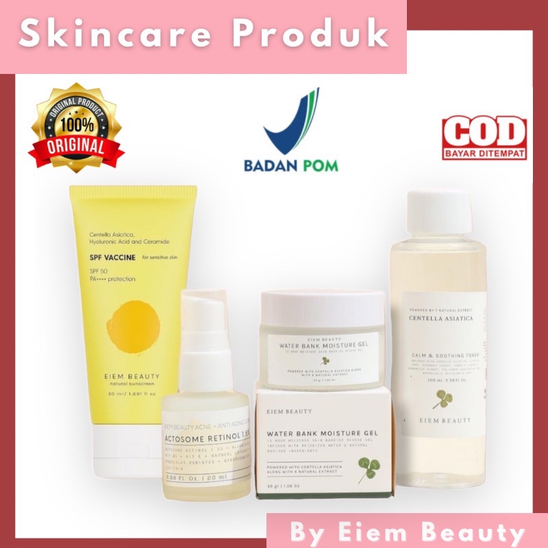 Eiem Beauty Serum BPOM ORiginal -  Serum wajah glowing mencerahkan jerawat retinol niacinamide acne beauty Original Make up Brush Moisturizer Bank