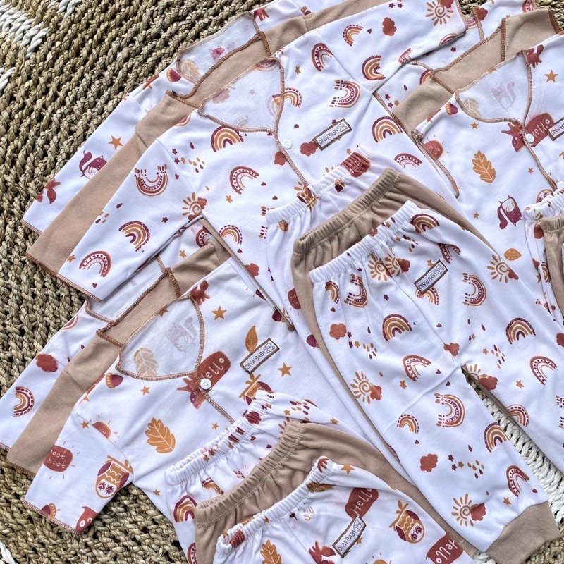 18 PCS Baju Bayi Lengan Panjang Baju Bayi Baru Lahir Baju Newborn Baju Bayi Perempuan Baju Bayi Laki laki Gift Lahiran Hampers Baby Newborn SNI DNW BABY