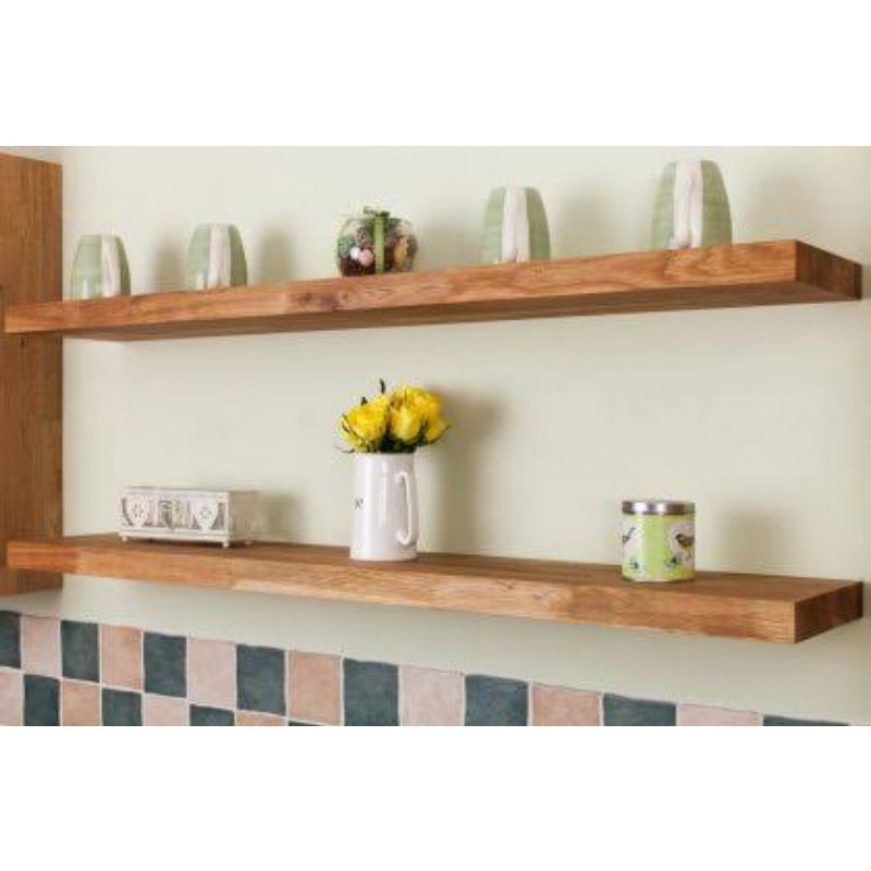 Rak dinding ambalan kayu | Rak dapur minimalis | Ambalan dinding