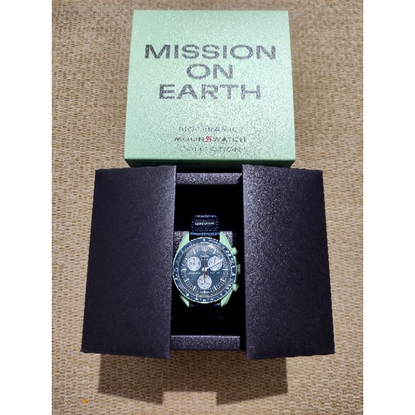 ORIGINAL OMEGA SWATCH EARTH SWISS MADE MISSION TO THE WATCH JAM TANGAN