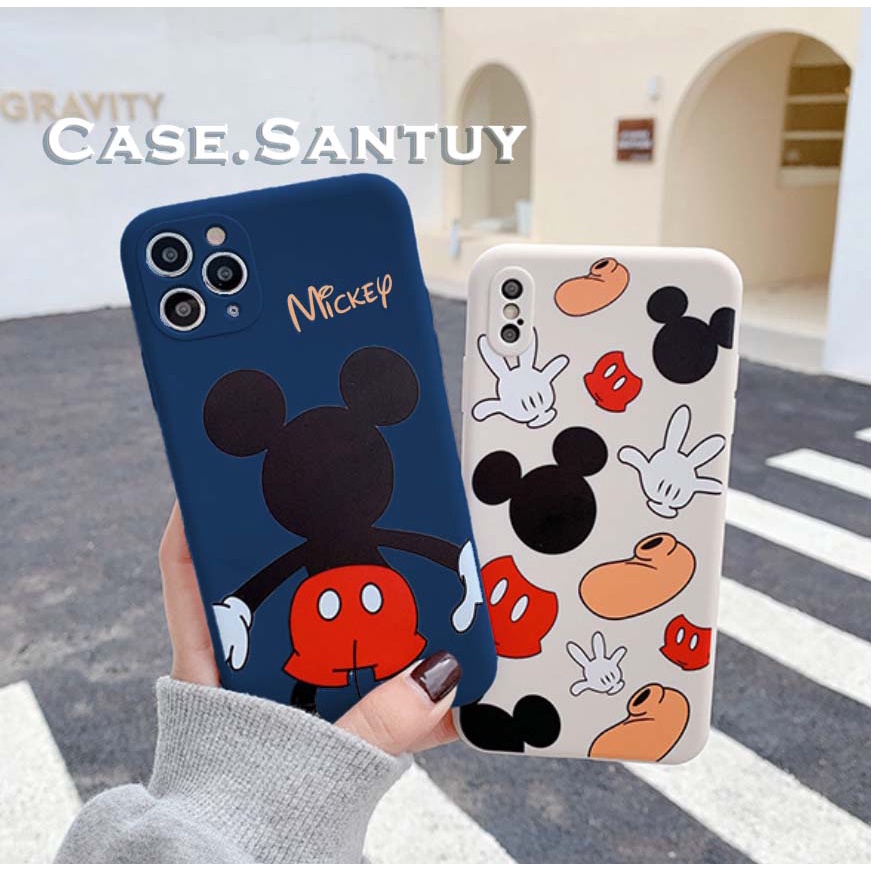 Case Mickey Infinix HOT SMART NOTE 4 4C 5 6 9 10 10S 10T 11 11S Pro Play NFC Plus Lite X670 Square Edge Phone Case Cover Casing Silicone Rubber Cover with Strap