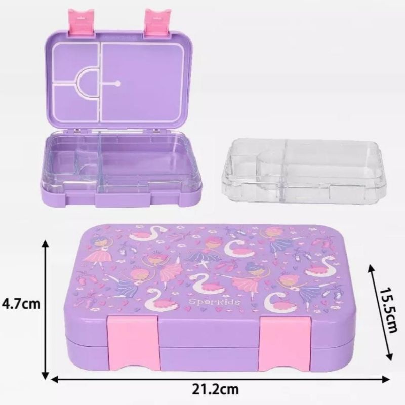 BIANCA - Lunch Box Anak Premium Quality Food Grade Tritan MOTIF DINO UNICORN RABBIT SPACE DKK