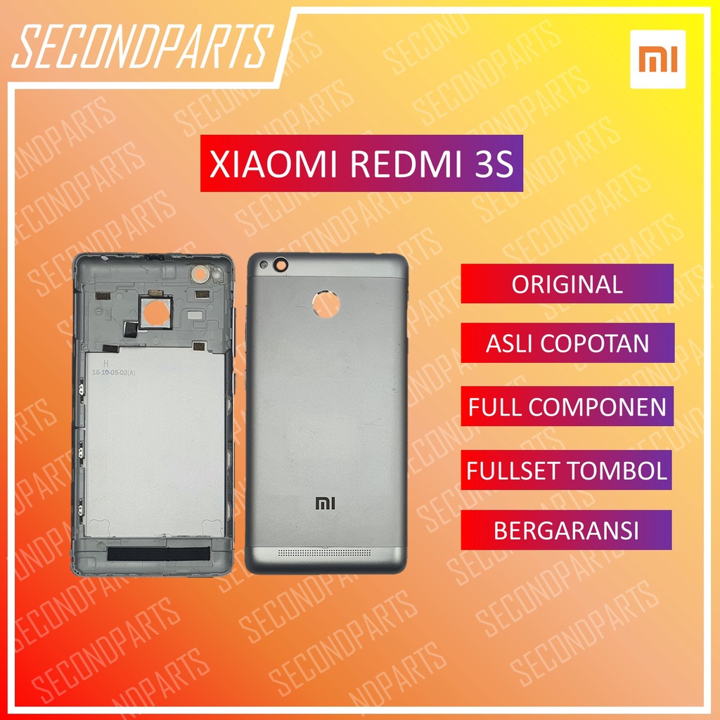 CASING BACKDOOR TUTUP BELAKANG XIAOMI REDMI 3S ORIGINAL COPOTAN