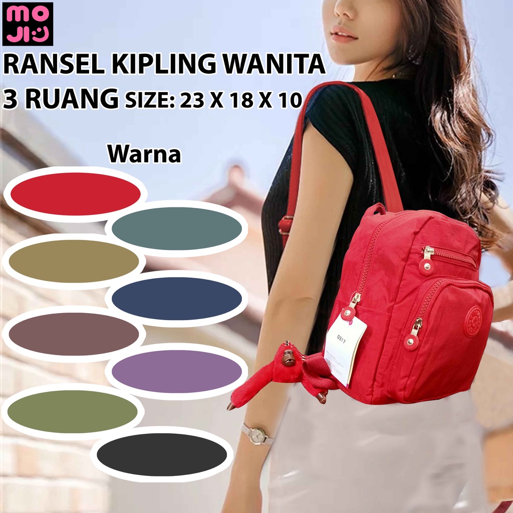 Tas Ransel KP#0317 Import Wanita 3 Ruang - Tas Wanita - Backpack Import High Quality - MOJI