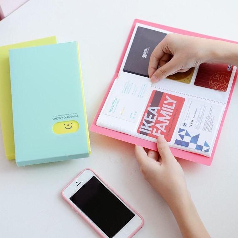 

[C-3Y ㊛] Tempat Kartu Nama Photo Lomo Card 120pcs Smiley Multicolor-trending