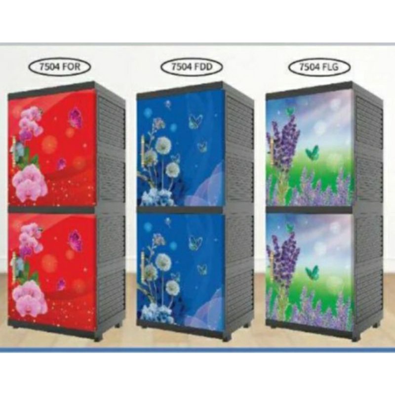 Lemari Plastik Nacase Naiba 2 pintu 4 susunTipe:7204 (4 susun)
