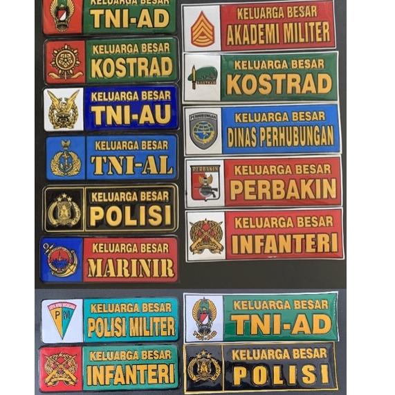 

(I>2R✪) Sticker Stiker Panjang Timbul Logo Kesatuan Keluarga Besar TNI AD KOSTRAD TNI AU TNI AL POLISI MARINIR AKADEMI MILITER AKMIL DINAS PERHUBUNGAN PERBAKIN INFANTERI murah