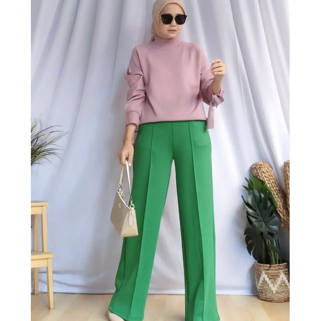 SYS.LABEL - Oliver Pants - Celana Kulot Wanita A1