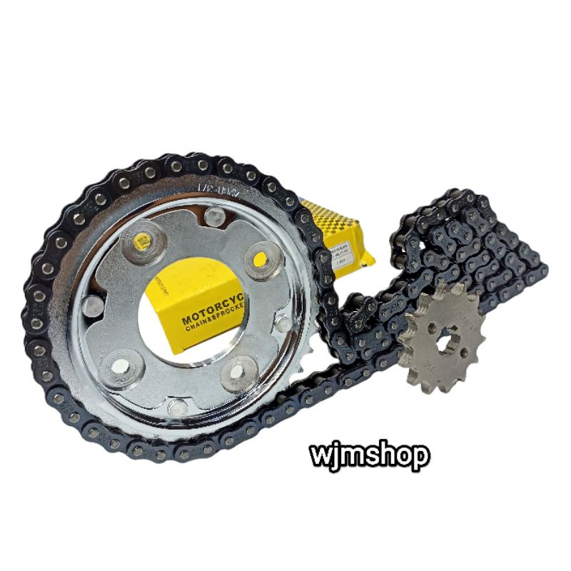 GEAR SET GEAR PAKET SUPRA X125 HELMIN SUPRA X125 NEW FI  BLADE NEW 125 FI 428H-108L 37T-14T FUKUKAWA