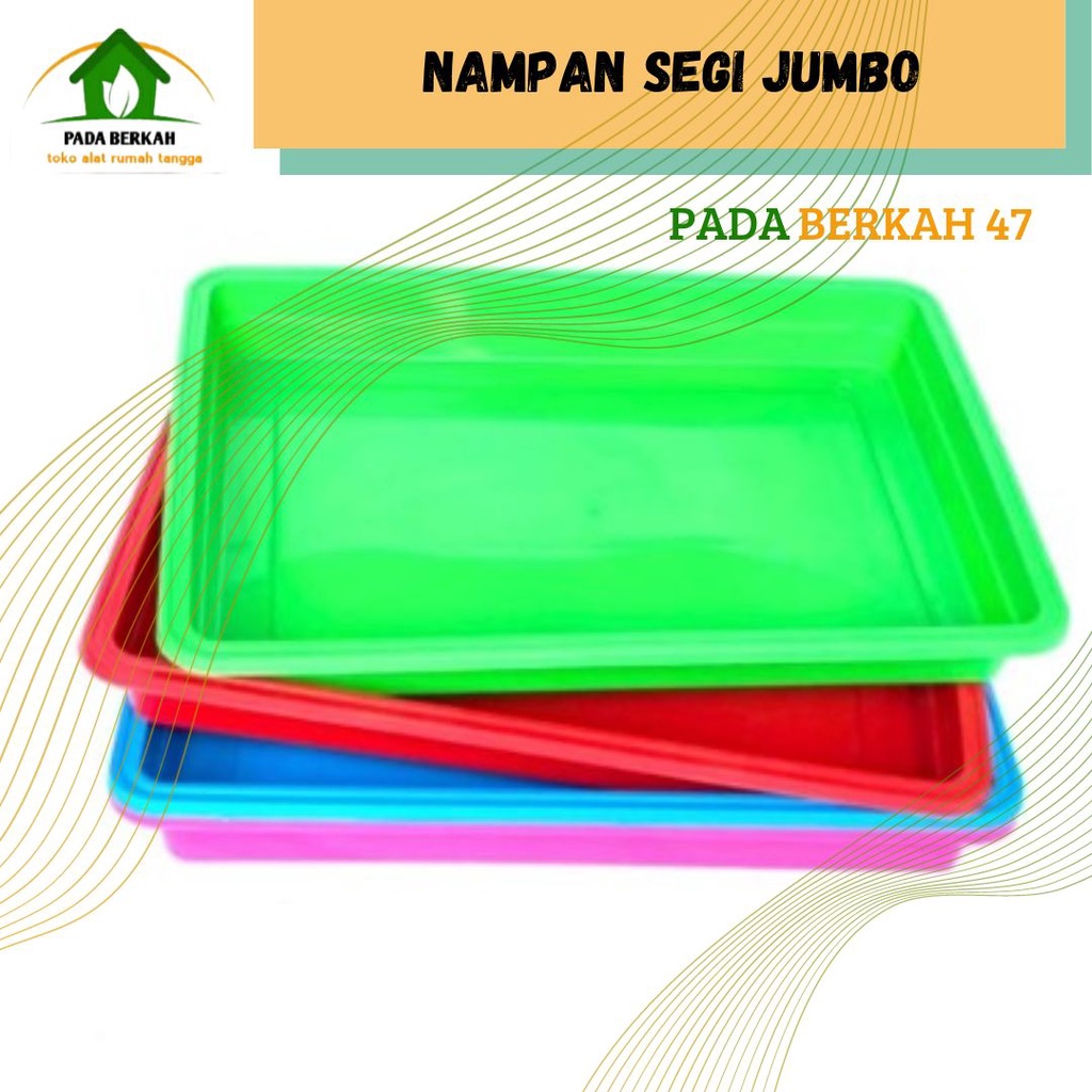 Nampan Segi Plastik Jumbo Baki Plastik Tempat Penyimpanan Serbaguna BISA GOSEND