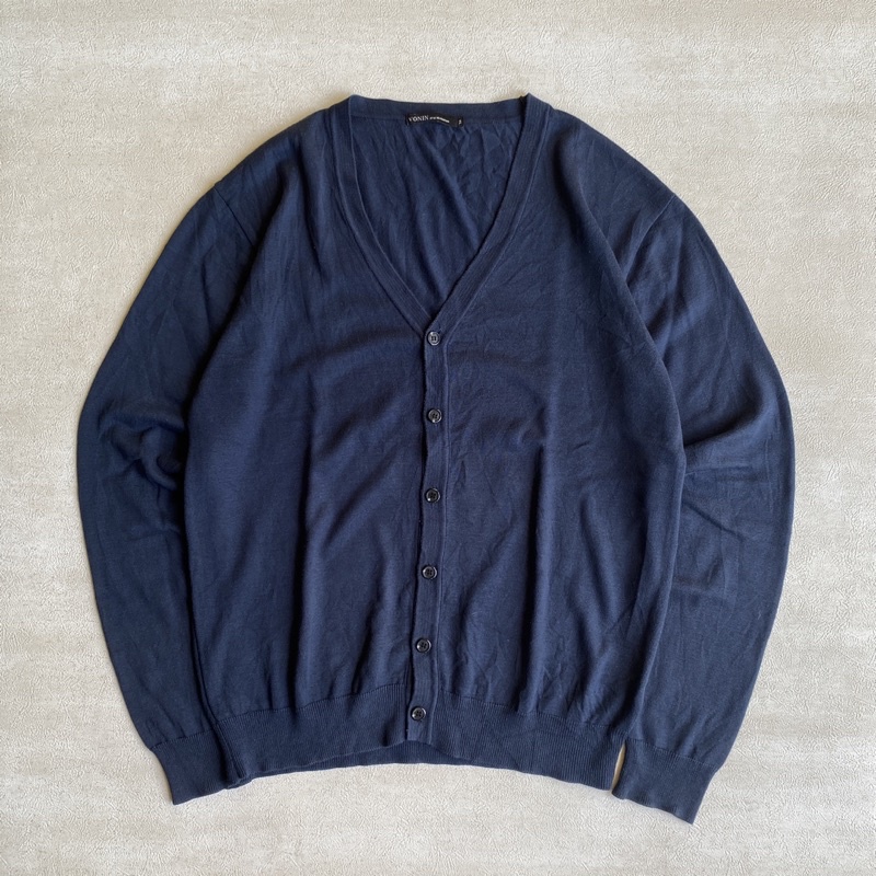 VONIN basic navy cardigan