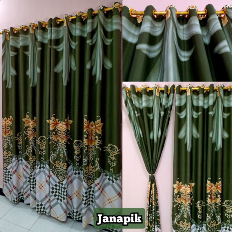 GORDEN PINTU JENDELA SMOKERING 12RING Size 220X135 KATUN DISPERSE EMBOS MOTIF AESTHETIC MURAH