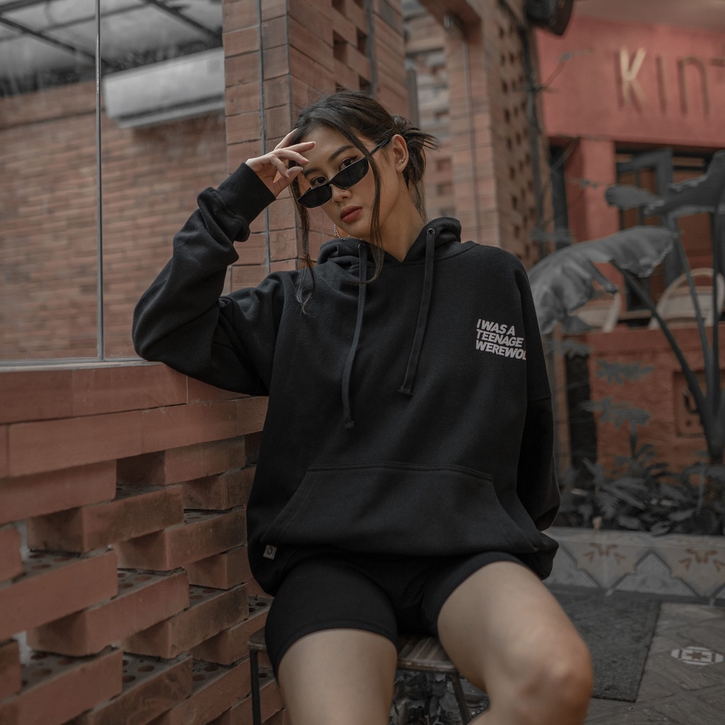 Teenage Werewolf Sweater Hoodie State Black