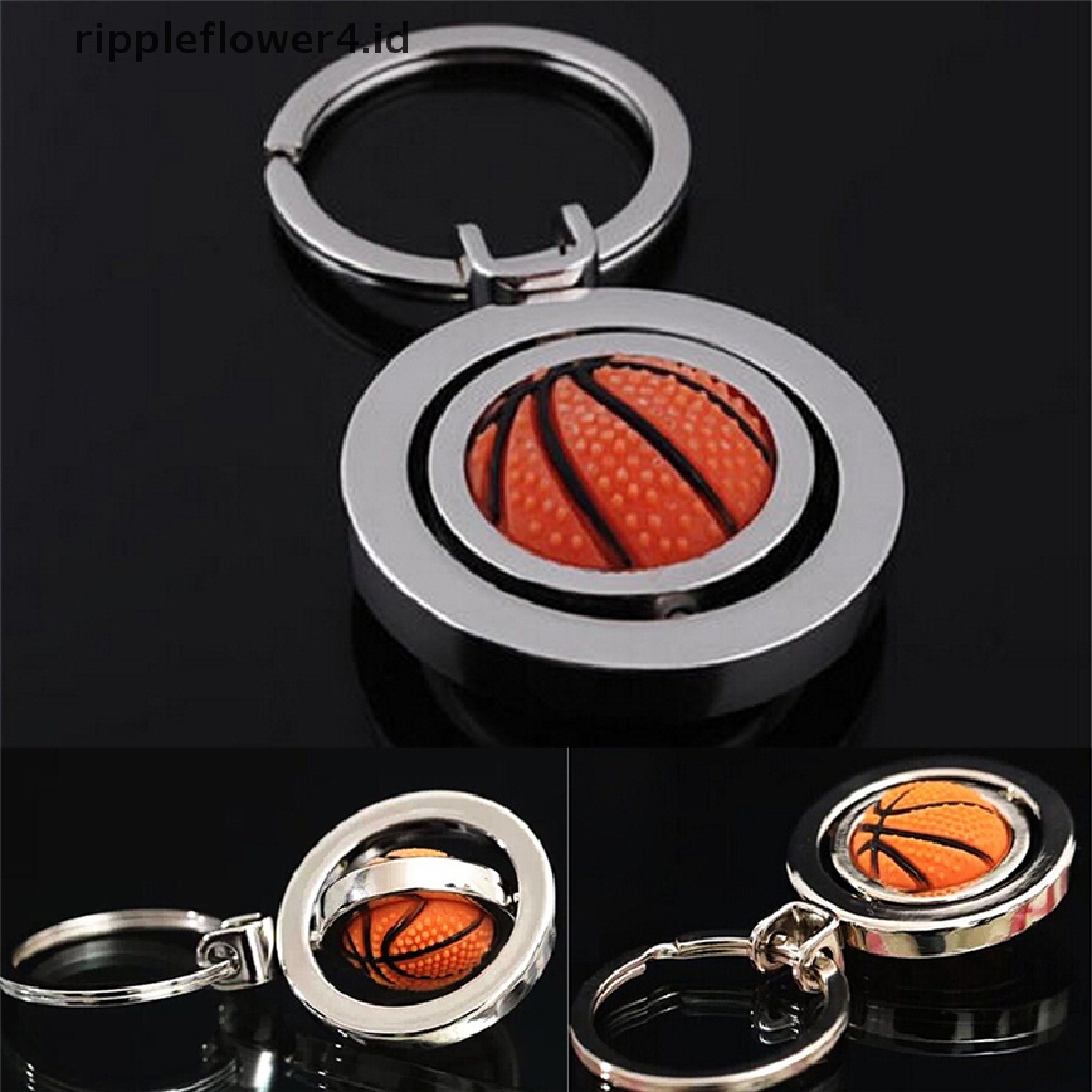 {rippleflower4.id} 3d Sports Rotag football soccer Gantungan Kunci Gantungan Kunci Gantungan Kunci Ring Key Fob ball~