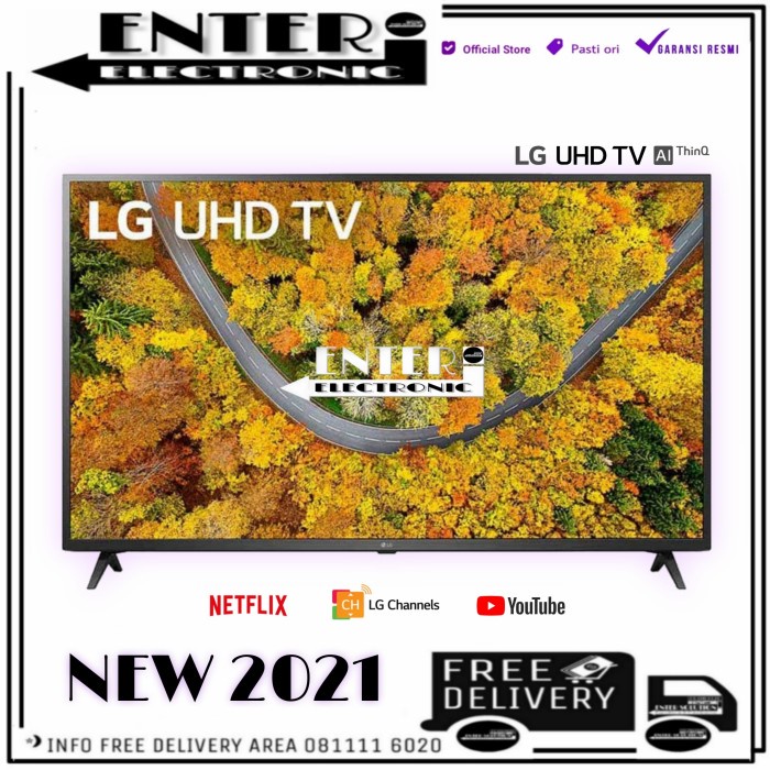 LG LED 70UP7500 - SMART TV LED 70 INCH UHD 4K HDR THINQ AI 70UP7500PTC