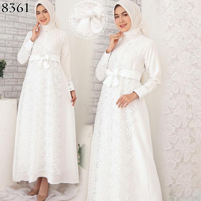Gamis Putih Gamis Brukat Brokat Gamis Polos 8361