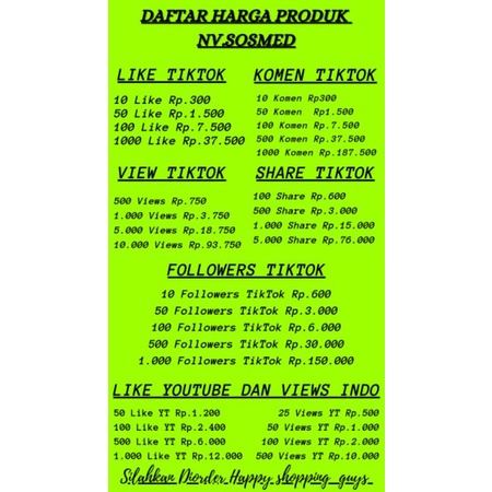 100like+100share+1000views video TikTok