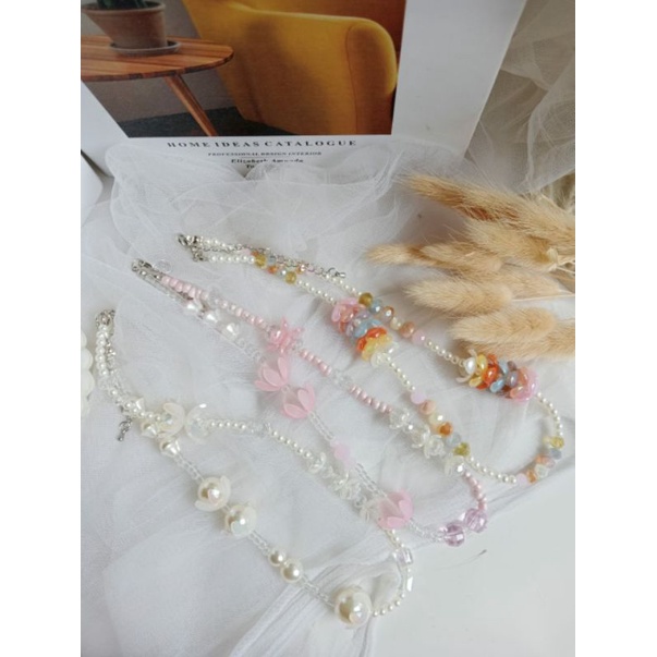 Blooming Beads Necklace Kalung Hijab