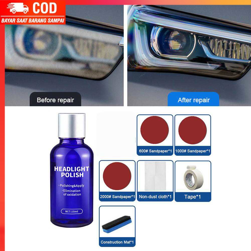 ( 100% BARANG ORI ) Goxfaca Cairan Pemutih Lampu Mobil Headlight Polish 10ml - LE1646