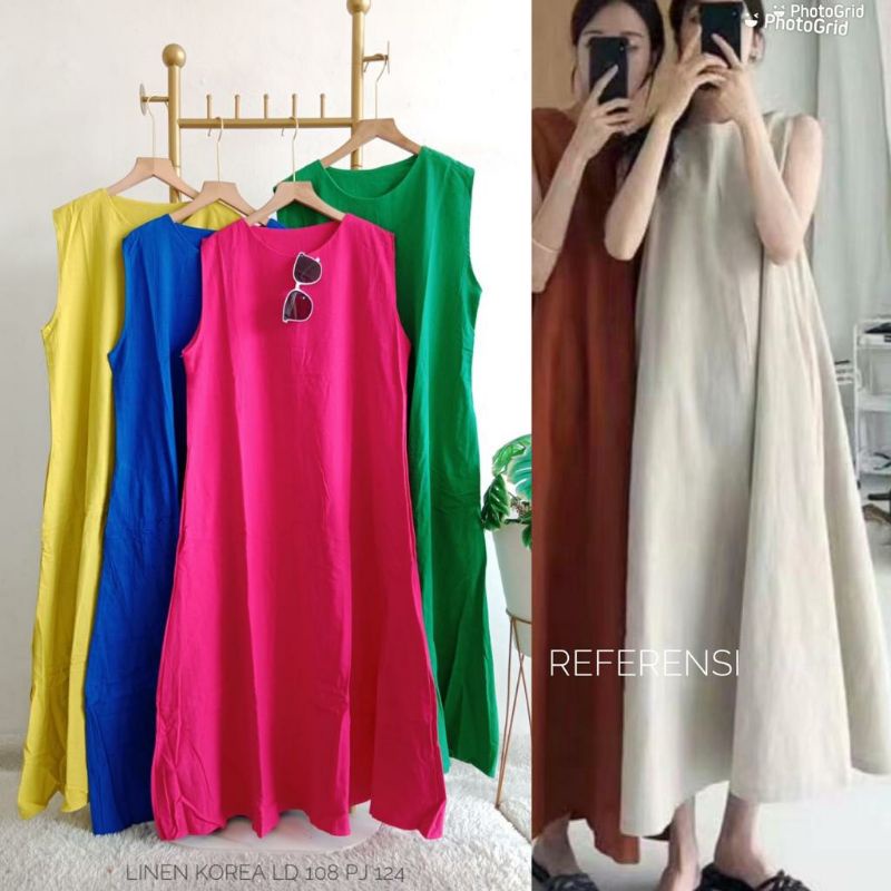 INNER DRESS LINEN KOREA IMPORT